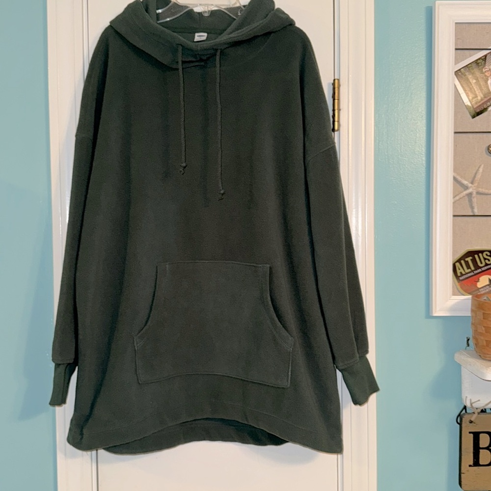 Old Navy oversized fleece funnel neck hoodie